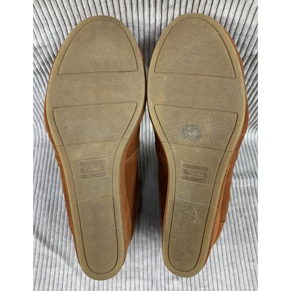 TOMS  Women's Size 8M Brown Rust KALA Desert Wedge BOOT BOOTIE Suede Leather - Picture 5 of 14